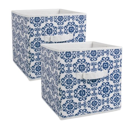 CONVENIENCE CONCEPTS Storage Cube, Polyester, Nautical Blue HI2567734
